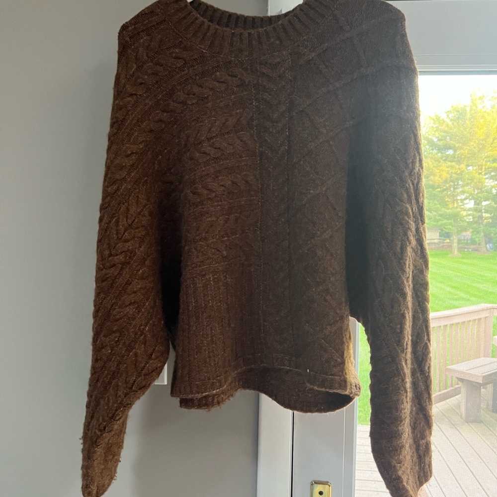 Abercrombie & Fitch Brown Crew Neck Sweater
